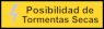 Posibilidad de tormentas secas