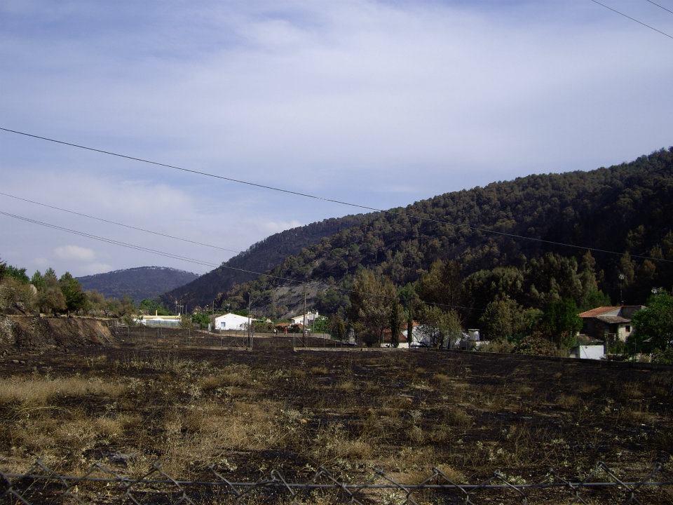fografias del incendio de 2012 en Artaj