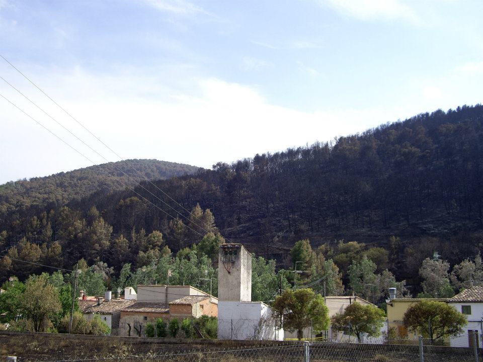fografias del incendio de 2012 en Artaj