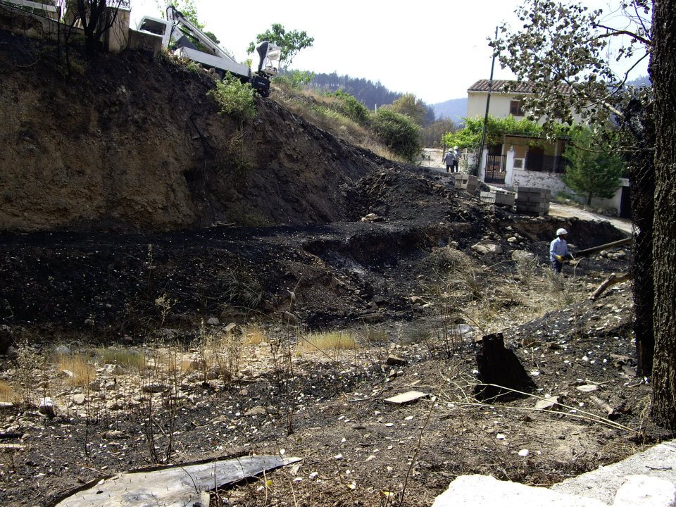 fografias del incendio de 2012 en Artaj