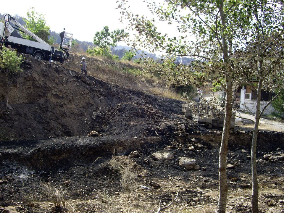 fografias del incendio de 2012 en Artaj