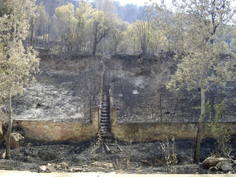 fografias del incendio de 2012 en Artaj